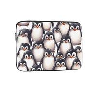 Cute Baby Penguins Sketch Laptop Case 15 inch, TSA Laptop Sleeve Shockproof Protective Notebook Case Water Resistant Computer Carrying Cover Briefcase Handbags Men Women Computer Bag
