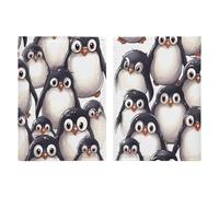 Cute Baby Penguins Sketch Passport Holder, ID Card Protector Case Passport Holder with Slot Passports Travel Wallet Document Cover for Women And Men