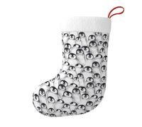 Cute Baby Penguins Sketch Plush Christmas Stockings With Flannel Cuff Holiday Decor Stocking For The Mantle