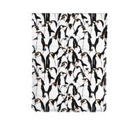 Cute Baby Penguins Sketch Premium Leather Laptop Sleeve â€“ Stylish 13 Inch Macbook Case With Full-Print Design For 2018 And Newer Models