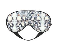 Cute Baby Penguins Sketch Print Block Out Light Eye Sleep Mask,Soft Breathable Eye Cover, for Sleeping Travel Home Nap