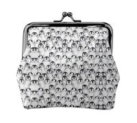 Cute Baby Penguins Sketch print Coin Purse, Mini Change Purse for Women Small Coin Purse for Credit Card Folded Bills