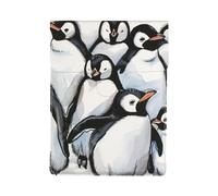 Cute Baby Penguins Sketch Printed Laptop Sleeve Bag 13-Inch - Leather Laptop Sleeve Case Shockproof Protective Computer Cover Bag