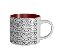 Cute Baby Penguins Sketch Printing Large-Capacity Ceramic Mugs, Versatile Cups for Coffee,Tea,Easy to Hold,Perfect for Workspaces