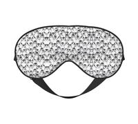 Cute Baby Penguins Sketch Sleep Eye Mask Smooth Soft Adjustable Shading Blindfold Eye Mask for Rest Travel