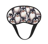 Cute Baby Penguins Sketch Sleep Mask for Men Women Blackout Eye Masks for Sleep, Relaxing Zero Pressure Night Blindfold Soft Breathable Eye Cover for Travel, Night Work, Nap, Office