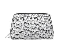 Cute Baby Penguins Sketch Toiletry Pouch, Travel-Friendly Makeup Organizer for Makeup Brushes, Lipsticks