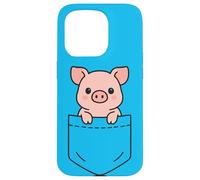 Cute Baby Piglet Pocket Pal Funny Pig Farm Animal Case for iPhone 15 Pro