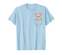 Cute Baby Piglet Pocket Pal Funny Pig Farm Animal T-Shirt