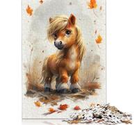 Cute Baby Pony 500 Piece Jigsaw Puzzle for Adults & Age 18 Years Up - Family Activity Jigsaw Puzzles Educational Games Difficult And Challenge 500pcs (52x38cm)