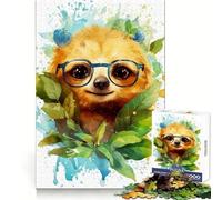 Cute Baby Raccoon 1000 Pieces Puzzles for Teenagers Unwind Game Real Thick Enjoyable Challenge Christmas Idea (50x75cm)