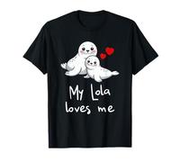 Cute Baby Seal and Grandma My Lola Loves Me T-Shirt