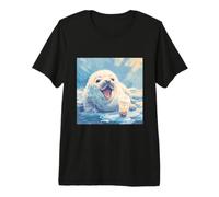 Cute Baby Seal with Boba Tea Bubble Tea Animal Premium T-Shirt