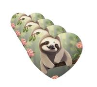 Cute baby sloth Car Air Fresheners Cards Set of 4 Pieces Personalized Car Fresheners Gifts for Men Women Auto Aromatherapy Tablets Hanging Scented Cards for Wardrobe Bathroom