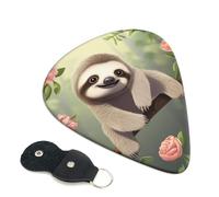 Cute Baby Sloth Guitar Plectrums, 6 Guitar Plectrums, Double Sided Printing, For Acoustic Guitar, Bass, Ukulele, Electric Guitar (0.46 Mm 0.71 Mm 0.96 Mm)