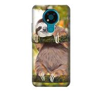 Cute Baby Sloth Paint Case Cover For Nokia 3.4