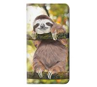 Cute Baby Sloth Paint PU Leather Flip Case Cover For LG G7 ThinQ