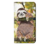 Cute Baby Sloth Paint PU Leather Flip Case Cover For OnePlus Nord N100