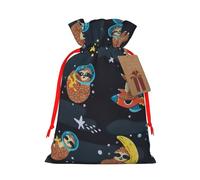 Cute Baby Sloths Sleeping Gift Bag with Handles and tag, Perfect for Christmas, Birthday, Wedding or Daily Gift - (M)