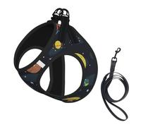 Cute Baby Sloths Sleeping Print Adjustable Harness Leash Set For Cats And Dogs, Soft Breathable Kitten Puppy Mesh Vest With Reflective Design, Escape-Proof Lead For Small Pets Walking Training