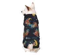 Cute Baby Sloths Sleeping Print Dog Hoodie Sweatshirt For Small Dogs, Warm, Soft And Breathable Pet Clothes, Easy To Wear Jumper For Winter And Fall Warm