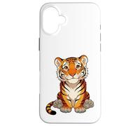 Cute Baby Tiger Cub Kawaii Bengal Tiger Jungle Graphic Case for iPhone 16 Plus