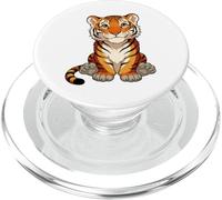 Cute Baby Tiger Cub Kawaii Bengal Tiger Jungle Graphic PopSockets PopGrip for MagSafe