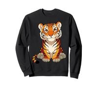 Cute Baby Tiger Cub Kawaii Bengal Tiger Jungle Graphic Sweatshirt
