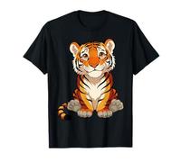 Cute Baby Tiger Cub Kawaii Bengal Tiger Jungle Graphic T-Shirt