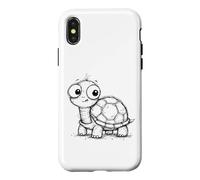 Cute Baby Turtle Hand Drawn Sketch Doodle Drawing Case for iPhone X/XS