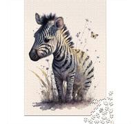 Cute Baby Zebra Painting Puzzle for Adults And Teenagers 1000 Pieces Puzzle for Adults Sustainable Puzzle Games 1000pcs (75x50cm)