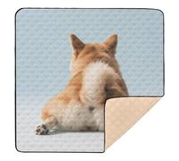 Cute Back Shiba Inu Dog Cute Foldable Baby Play mat Foldable for Indoor Outdoor 1-Piecing Foldable Activity Entertainment Mat for Babies Infants Toddlers, 50'' x 50''alfombras para jugar Bebes