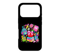 Cute Back to School Apple Backpack Pencil Books Supplies Case for iPhone 17 Pro