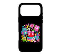 Cute Back to School Apple Backpack Pencil Books Supplies Case for iPhone 17 Pro Max