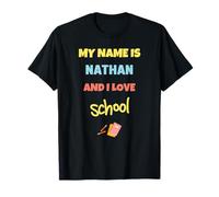 Cute Back To School Teacher Nathan And I Love School T-Shirt