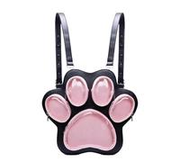 Cute Backpack For School - Cat Paw Plush Women, Adorable Doll Display Bookbag, Casual Travel And | Stylish Storage Bag Students, Teens, College, Everyday Use, Black, Walnut, Consulte la descripción