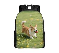 Cute Backpack Waterproof Lightweight Casual Daypack Corgi Travel Laptop Bag For Women Men