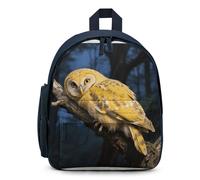 Cute Backpack Yellow Snowy Owl Casual Daypack Waterproof Lightweight Bookbag 12.6 Inch Zipper Bag, Blue, One size