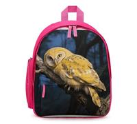 Cute Backpack Yellow Snowy Owl Casual Daypack Waterproof Lightweight Bookbag 12.6 Inch Zipper Bag, Pink, One size