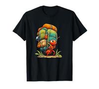 Cute Backpacker Ant Camping Hiking Adventure T-Shirt