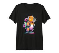 Cute Backpacker Capybara Outdoor Camping Premium T-Shirt