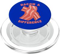 Cute Bacon A Difference Funny Food Pun Design PopSockets PopGrip for MagSafe