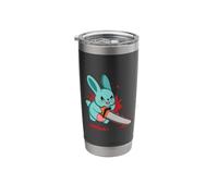 Cute Bad Evil Bunny Scary Saw Rabbit Egg Happy Easter Sunday Stainless Steel Insulated Tumbler
