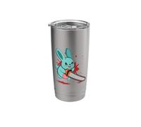 Cute Bad Evil Bunny Scary Saw Rabbit Egg Happy Easter Sunday Stainless Steel Insulated Tumbler