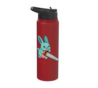 Cute Bad Evil Bunny Scary Saw Rabbit Egg Happy Easter Sunday Stainless Steel Insulated Water Bottle