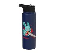 Cute Bad Evil Bunny Scary Saw Rabbit Egg Happy Easter Sunday Stainless Steel Insulated Water Bottle