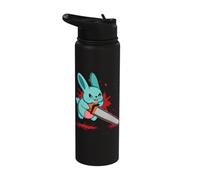 Cute Bad Evil Bunny Scary Saw Rabbit Egg Happy Easter Sunday Stainless Steel Insulated Water Bottle
