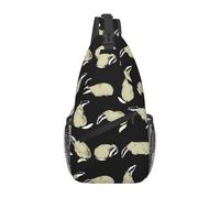 Cute Badger Chest Bag Crossbody Shoulder Bag Travel Hiking Daypack for Unisex