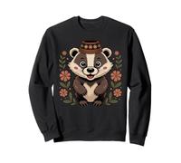 Cute Badger Wears Bulgarian Hat Sweatshirt