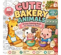 Cute Bakery Animals: A Cozy Coloring Book for Adluts & Teens
